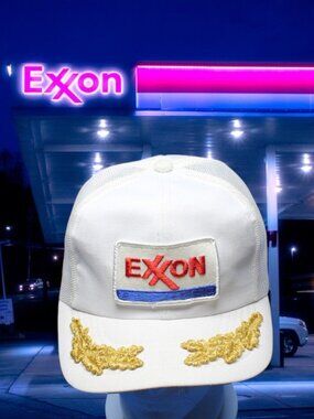 Exxon Scrambled Eggs Vintage Hat Trucker Oil And Gas Rare Snapback